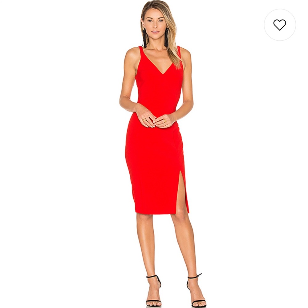 Scarlet Red Midi Dress